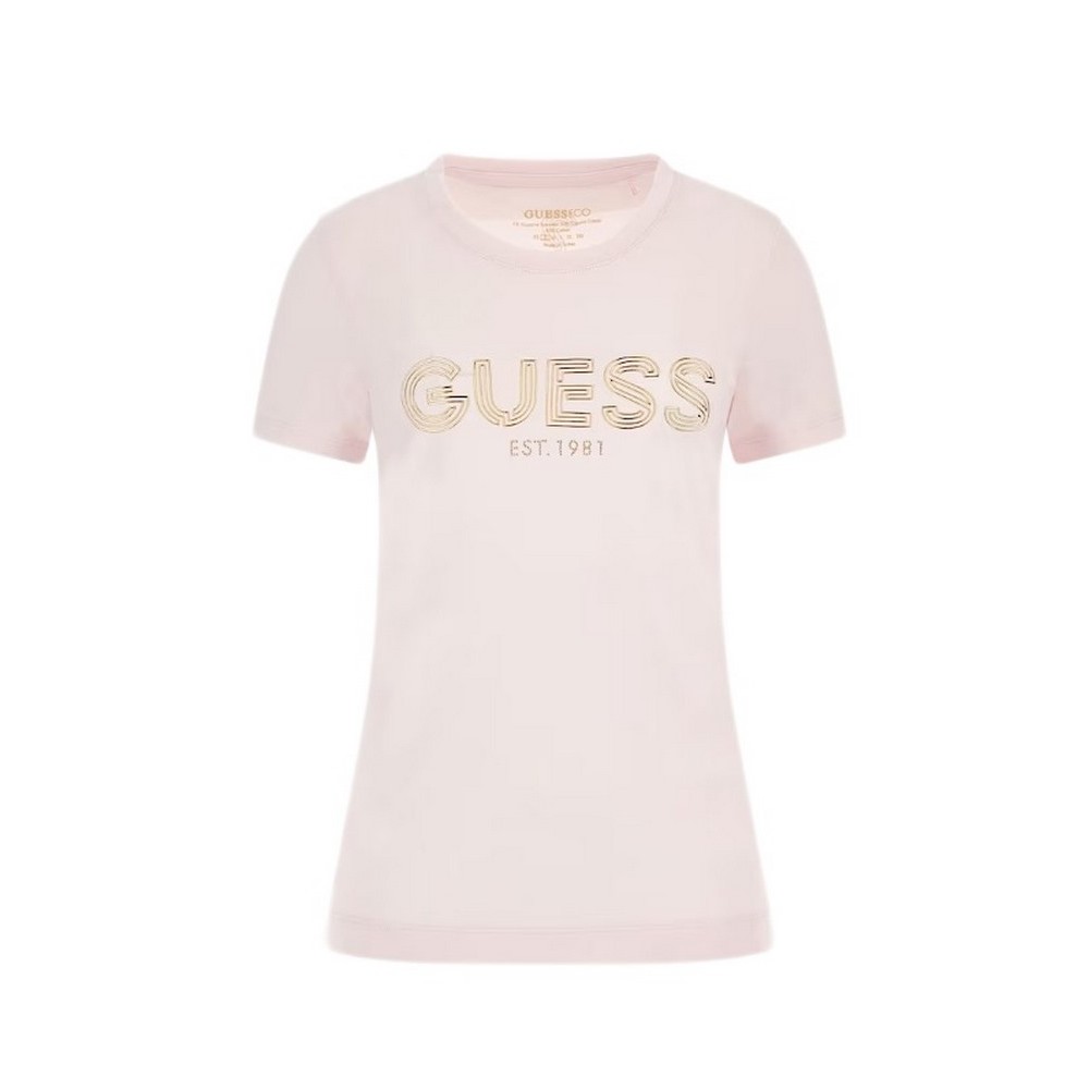 GUESS BOLD LOGO T-SHIRT ΜΠΛΟΥΖΑ ΓΥΝΑΙΚΕΙΑ PINK