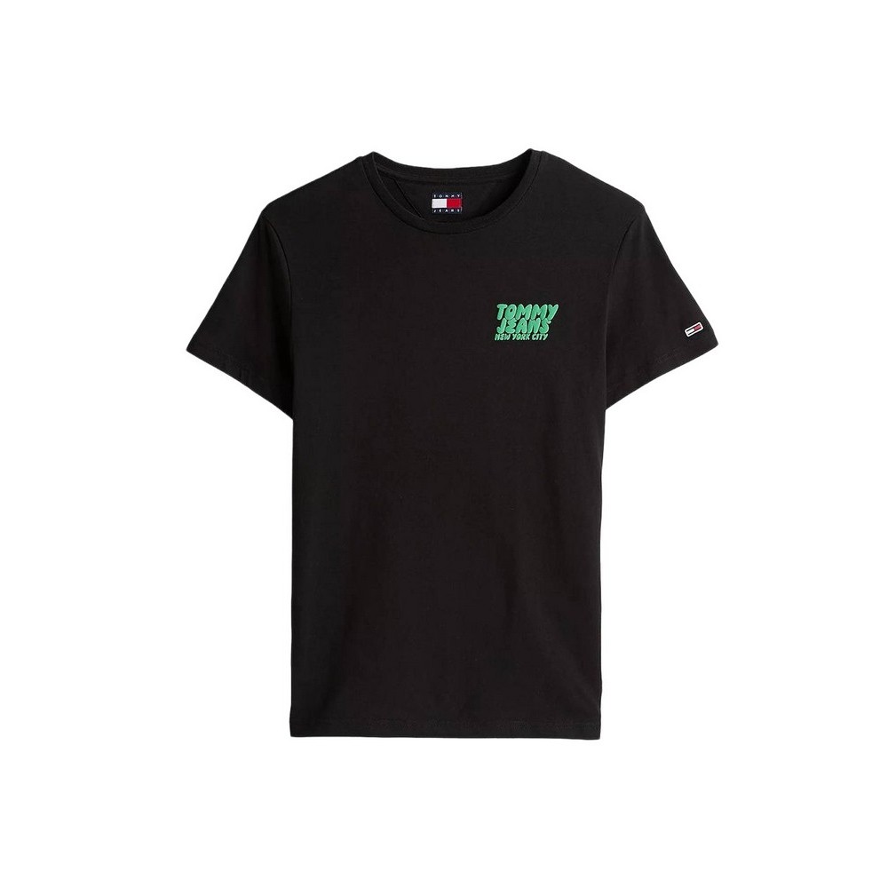 TOMMY JEANS SLIM BUBBLE PRINT SS TEE T-SHIRT ΜΠΛΟΥΖΑ ΑΝΔΡΙΚΗ BLACK