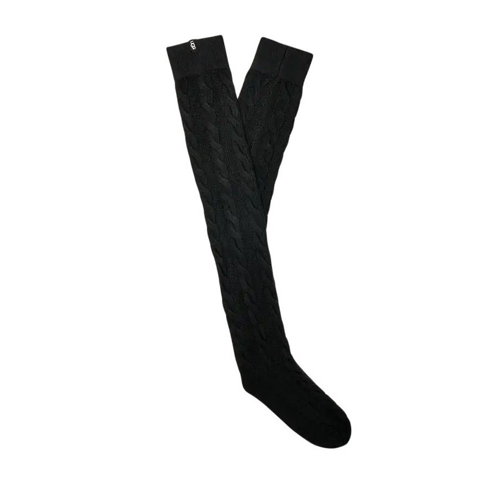 UGG ZANIKA THIGH HIGH CABLE 1171626 ΚΑΛΤΣΑ ΨΗΛΗ ΓΥΝΑΙΚΕΙΑ BLACK