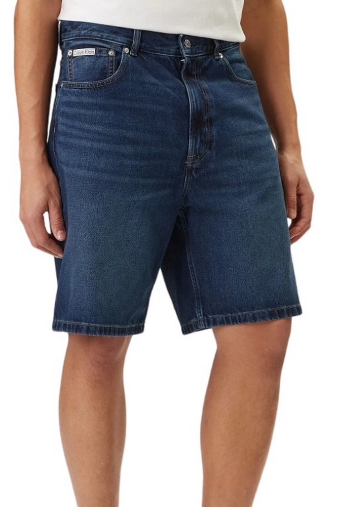 CALVIN KLEIN JEANS 90S SHORT OIL SLICK ΒΕΡΜΟΥΔΑ ΑΝΔΡΙΚΗ BLUΕ DENIM