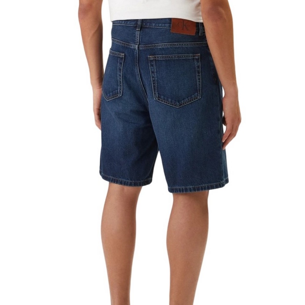 CALVIN KLEIN JEANS 90S SHORT OIL SLICK ΒΕΡΜΟΥΔΑ ΑΝΔΡΙΚΗ BLUΕ DENIM