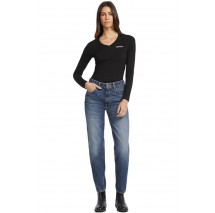 GUESS JEANS SLIM MINI AMERICAN TRADICION ΜΠΛΟΥΖΑ ΓΥΝΑΙΚΕΙΑ BLACK