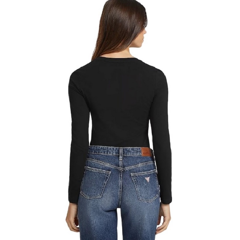GUESS JEANS SLIM MINI AMERICAN TRADICION ΜΠΛΟΥΖΑ ΓΥΝΑΙΚΕΙΑ BLACK