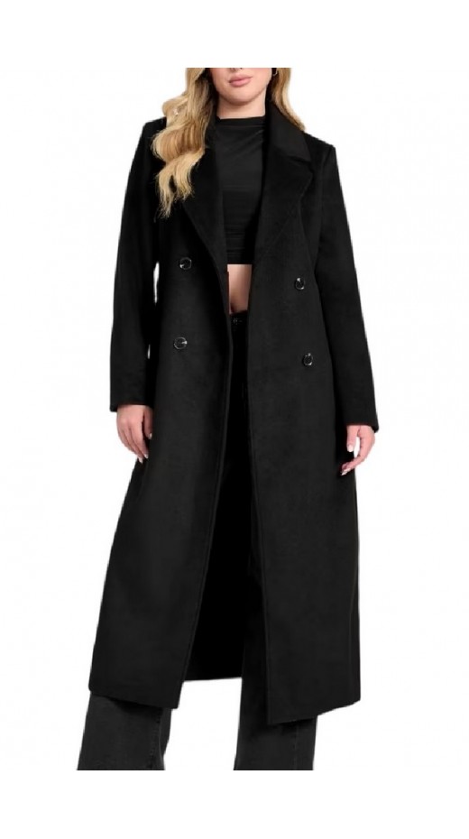 GUESS LORENZA LONG COAT ΠΑΛΤΟ ΓΥΝΑΙΚΕΙΟ BLACK