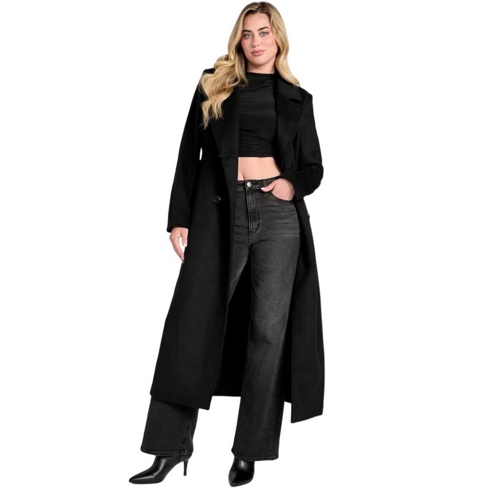 GUESS LORENZA LONG COAT ΠΑΛΤΟ ΓΥΝΑΙΚΕΙΟ BLACK