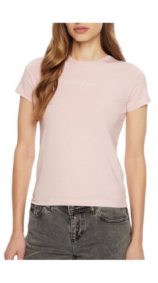 GUESS JEANS CN SLIM LOGO PRINT TEE T-SHIRT ΜΠΛΟΥΖΑ ΓΥΝΑΙΚΕΙΑ PINK