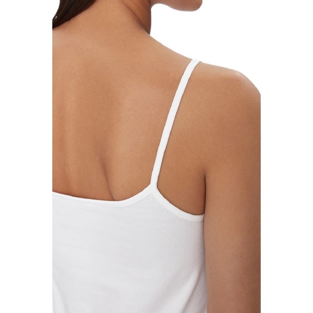 CALVIN KLEIN JEANS MONOLOGO STRAPPY TANK TOP ΤΟΠ ΓΥΝΑΙΚΕΙΟ BRIGHT WHITE