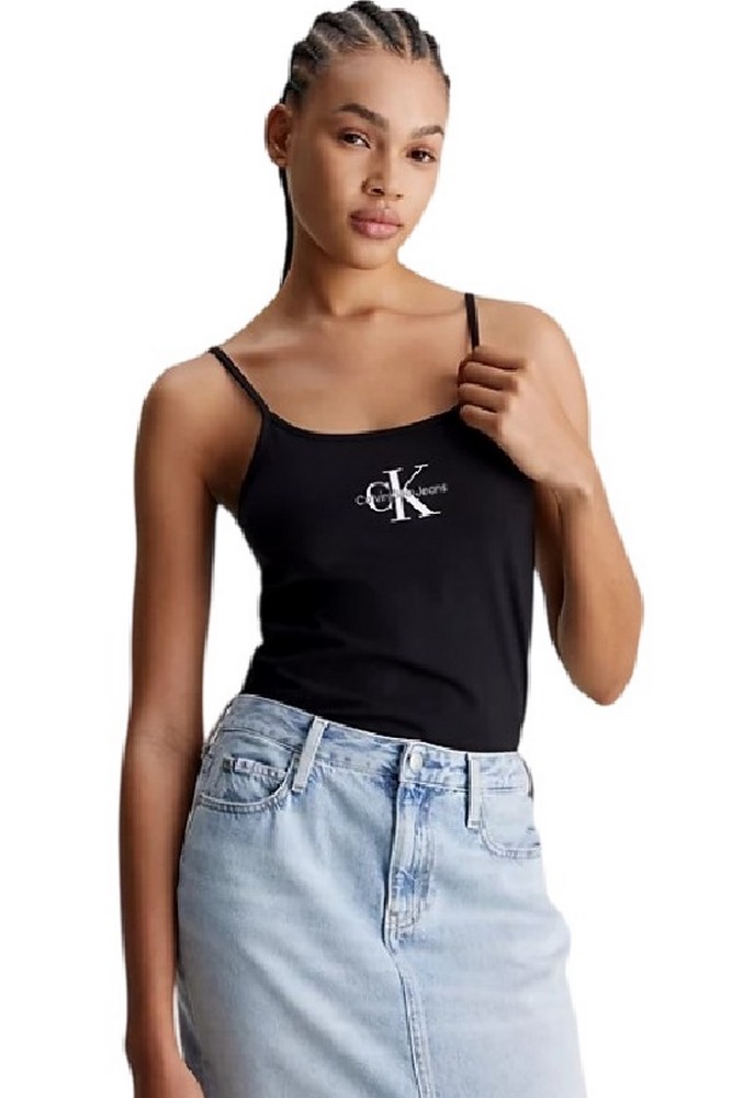 CALVIN KLEIN JEANS MONOLOGO STRAPPY TANK TOP ΤΟΠ ΓΥΝΑΙΚΕΙΟ BLACK