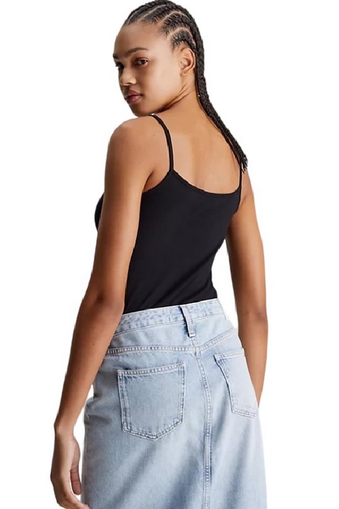 CALVIN KLEIN JEANS MONOLOGO STRAPPY TANK TOP ΤΟΠ ΓΥΝΑΙΚΕΙΟ BLACK