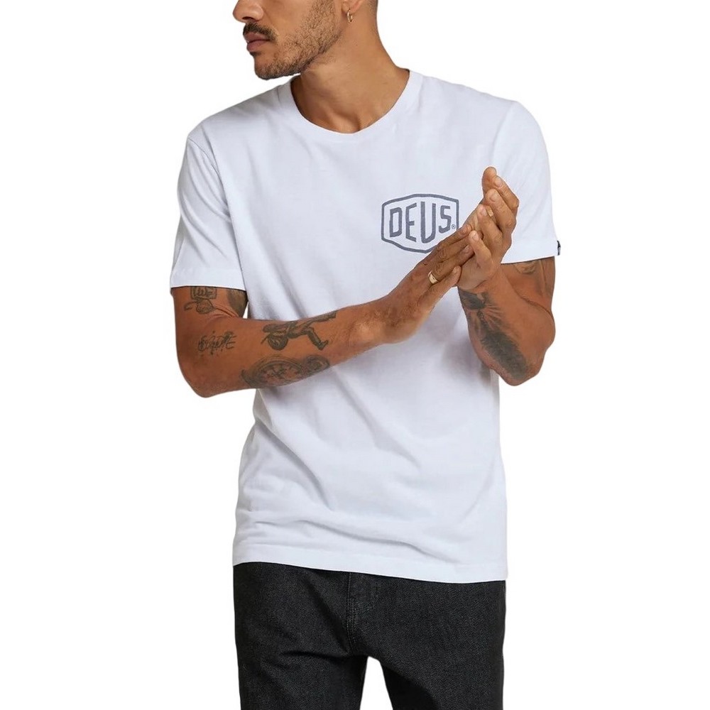 DEUS BIARRITZ ADDRESS T-SHIRT ΜΠΛΟΥΖΑ ΑΝΔΡΙΚΗ WHITE