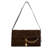 TOMMY HILFIGER CREST LEATHER SHOUL BAG SUE MONO ΤΣΑΝΤΑ ΓΥΝΑΙΚΕΙΑ BROWN