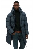 SUPERDRY D2 SDSW HOODED SPORTS PUFFER MID JKT ΜΠΟΥΦΑΝ ΑΝΔΡΙΚΟ PETROL