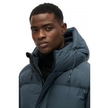 SUPERDRY D2 SDSW HOODED SPORTS PUFFER MID JKT ΜΠΟΥΦΑΝ ΑΝΔΡΙΚΟ PETROL