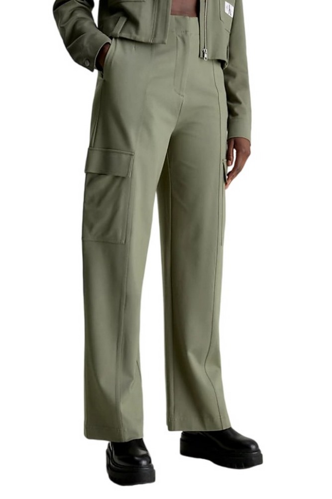 CALVIN KLEIN JEANS HIGH RISE MILANO UTILITY PANTS ΠΑΝΤΕΛΟΝΙ ΓΥΝΑΙΚΕΙΟ OLIVE
