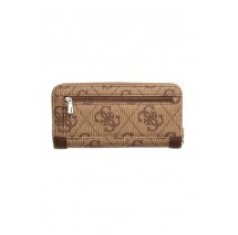GUESS KARNILLA LOGO SLG LRG ZIP ARND ΠΟΡΤΟΦΟΛΙ ΓΥΝΑΙΚΕΙΟ LATTE
