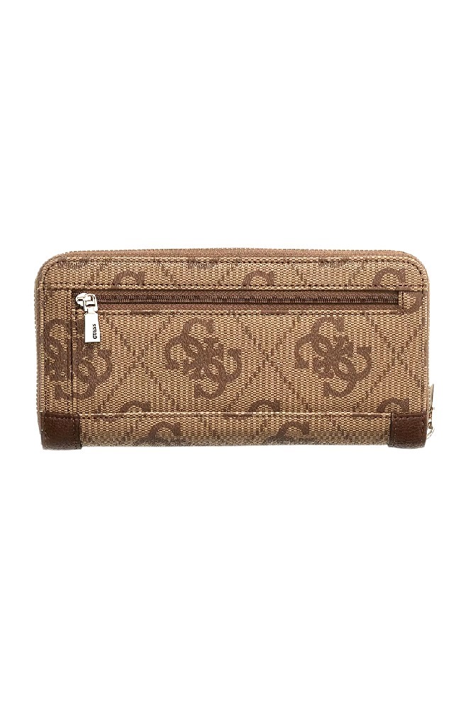 GUESS KARNILLA LOGO SLG LRG ZIP ARND ΠΟΡΤΟΦΟΛΙ ΓΥΝΑΙΚΕΙΟ LATTE