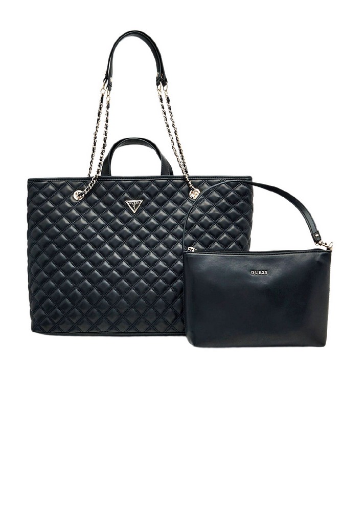 GUESS GIULLY II LARGE 2 IN 1 TOTE ΤΣΑΝΤΑ ΓΥΝΑΙΚΕΙΑ BLACK