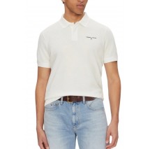 TOMMY JEANS REG LINEAR POLO EXT ΜΠΛΟΥΖΑ ΑΝΔΡΙΚΗ ECRU