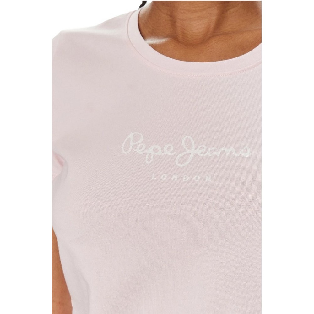 T-SHIRT NOS NEW VIRGINIA SS ΓΥΝΑΙΚΕΙΟ PEPE JEANS LONDON PINK