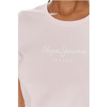 T-SHIRT NOS NEW VIRGINIA SS ΓΥΝΑΙΚΕΙΟ PEPE JEANS LONDON PINK