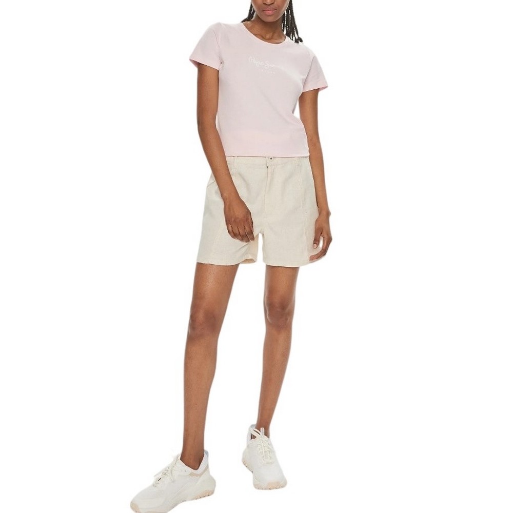 PEPE JEANS LONDON DROP 2 NEW VIRGINIA T-SHIRT ΜΠΛΟΥΖΑ ΓΥΝΑΙΚΕΙΑ PINK