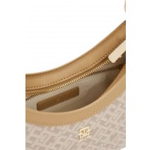 TOMMY HILFIGER JACQUARD SHOULDER BAG ΤΣΑΝΤΑ ΓΥΝΑΙΚΕΙΑ BEIGE