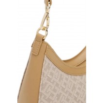 TOMMY HILFIGER JACQUARD SHOULDER BAG ΤΣΑΝΤΑ ΓΥΝΑΙΚΕΙΑ BEIGE