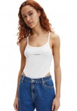 CALVIN KLEIN JEANS SEASONAL MONOGRAM HIGH LEG BODY ΚΟΡΜΑΚΙ ΓΥΝΑΙΚΕΙΟ WHITE