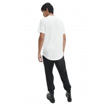 CALVIN KLEIN JEANS BADGE TURN UP SLEEVE T-SHIRT ΑΝΤΡΙΚΟ WHITE CALVIN KLEIN JEANS BADGE TURN UP SLEEVE T-SHIRT ΑΝΤΡΙΚΟ WHITE