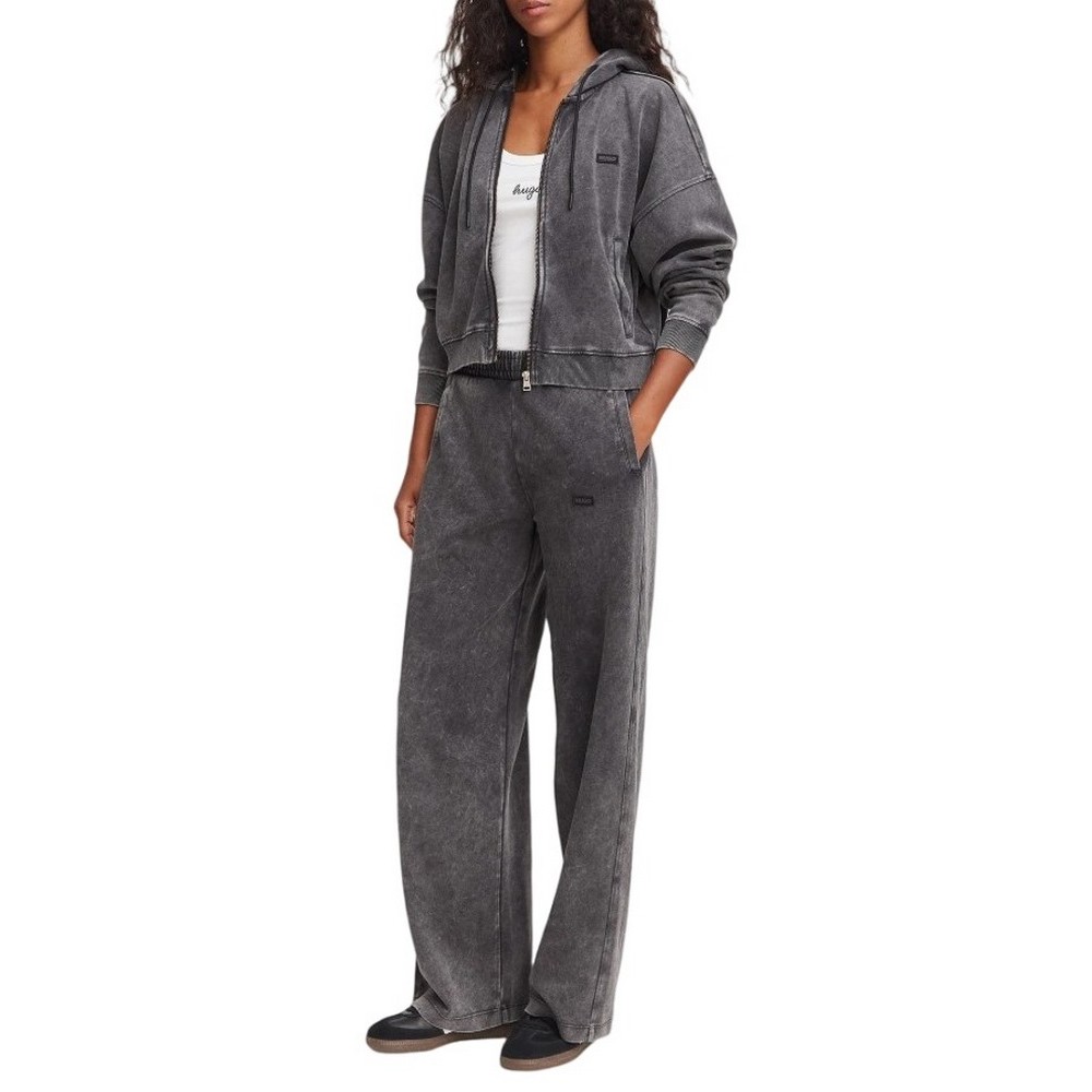 HUGO BOSS NOPASSA B JERSEY TROUSERS ΠΑΝΤΕΛΟΝΙ ΦΟΡΜΑ ΓΥΝΑΙΚΕΙΑ WASHED BLACK
