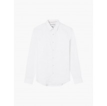 CALVIN KLEIN JEANS CK CHEST LOGO SLIM STRETCH SHIRT ΠΟΥΚΑΜΙΣΟ ΑΝΔΡΙΚΟ WHITE