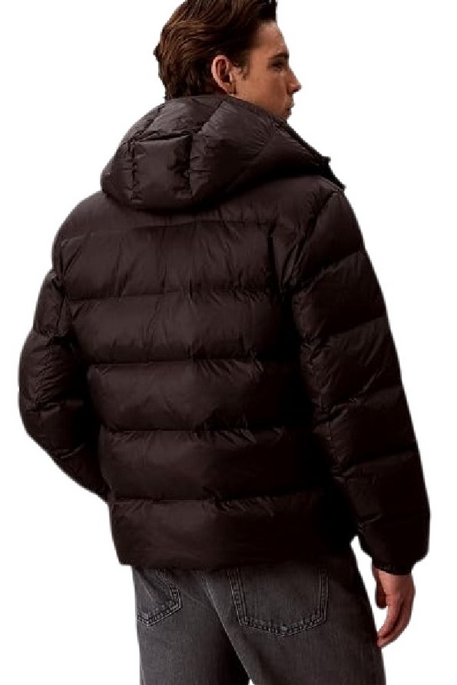 CALVIN KLEIN JEANS LS NYLON ZIP OFF HOOD DOWN PUFFER ΜΠΟΥΦΑΝ ΑΝΔΡΙΚΟ BLACK