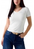 GUESS NEW SS VN MINI LOGO T-SHIRT ΜΠΛΟΥΖΑ ΓΥΝΑΙΚΕΙΑ WHITE