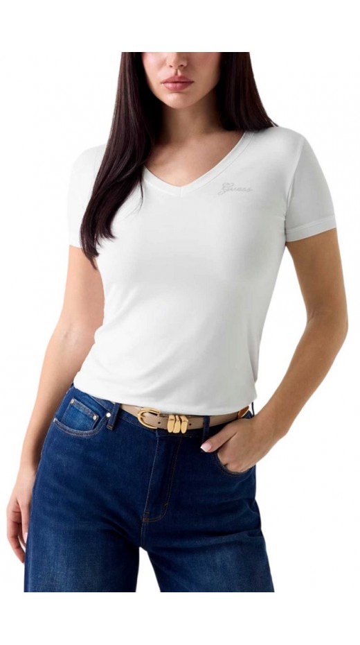 GUESS NEW SS VN MINI LOGO T-SHIRT ΜΠΛΟΥΖΑ ΓΥΝΑΙΚΕΙΑ WHITE