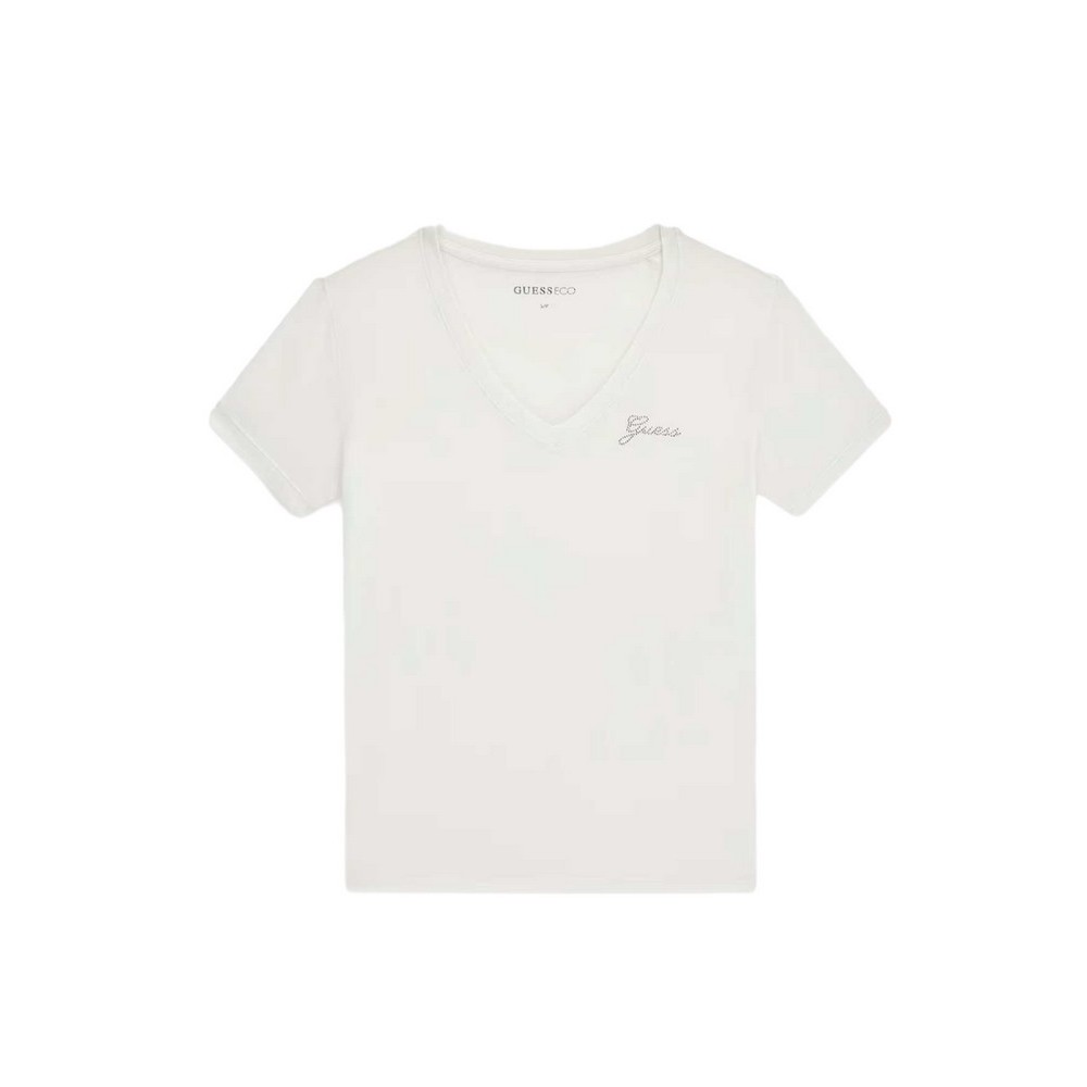 GUESS NEW SS VN MINI LOGO T-SHIRT ΜΠΛΟΥΖΑ ΓΥΝΑΙΚΕΙΑ WHITE