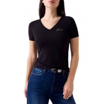 GUESS NEW SS VN MINI LOGO T-SHIRT ΜΠΛΟΥΖΑ ΓΥΝΑΙΚΕΙΑ BLACK