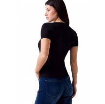 GUESS NEW SS VN MINI LOGO T-SHIRT ΜΠΛΟΥΖΑ ΓΥΝΑΙΚΕΙΑ BLACK