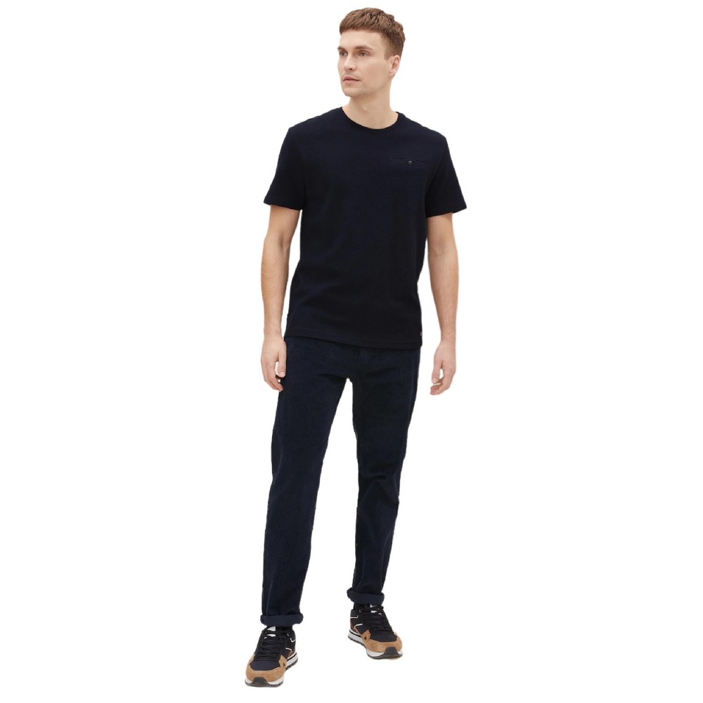 T-SHIRT TEXTURED ΑΝΔΡΙΚΟ TOM TAILOR NAVY T-SHIRT TEXTURED ΑΝΔΡΙΚΟ TOM TAILOR NAVY