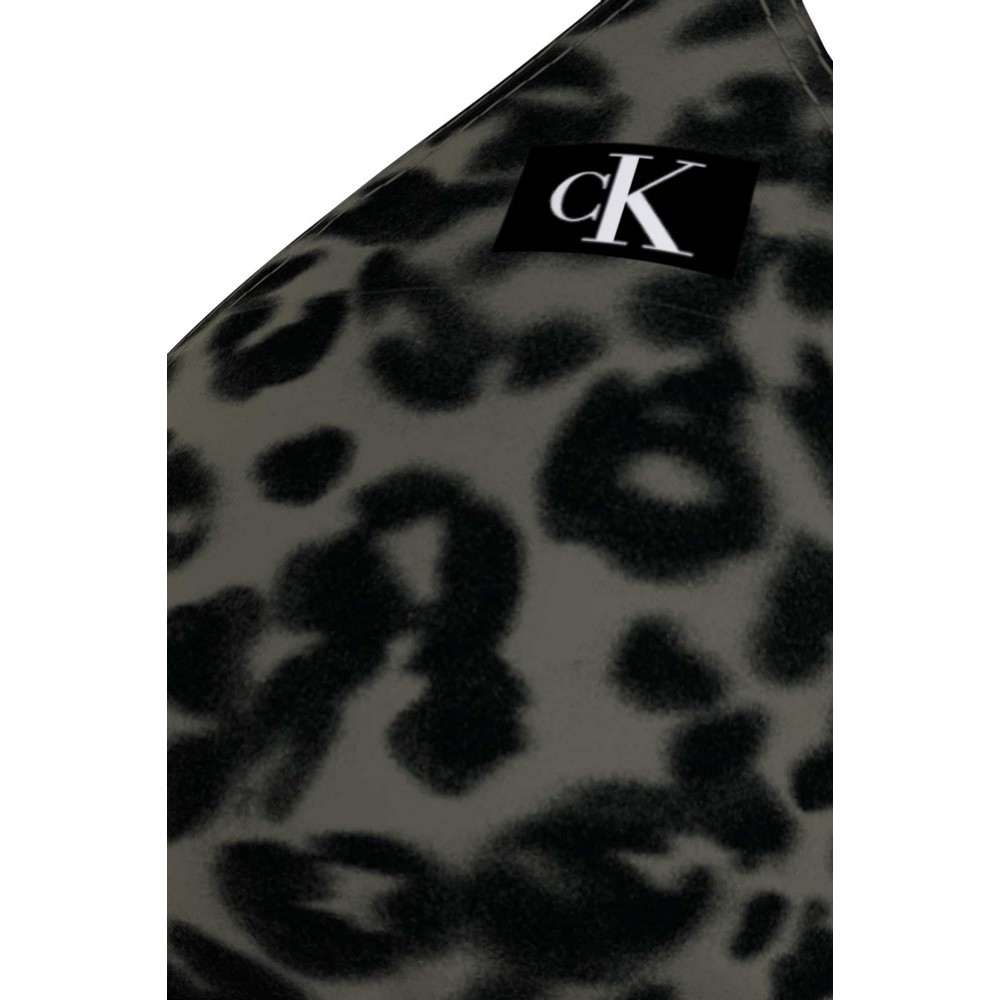 CALVIN KLEIN JEANS TRIANGLE-RP-PRINT ΜΑΓΙΟ ΓΥΝΑΙΚΕΙΟ LEOPARD PRINT