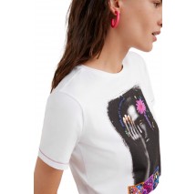 T-SHIRT  ΓΥΝΑΙΚΕΙΟ DESIGUAL WHITE