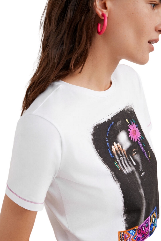 T-SHIRT  ΓΥΝΑΙΚΕΙΟ DESIGUAL WHITE