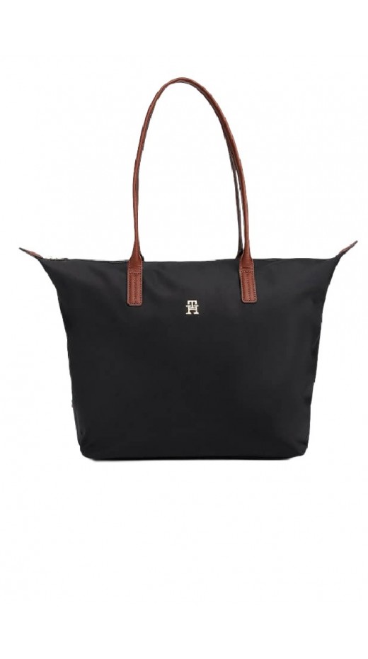 TOMMY HILFIGER POPETTE TOTE ΤΣΑΝΤΑ ΓΥΝΑΙΚΕΙΑ BLACK