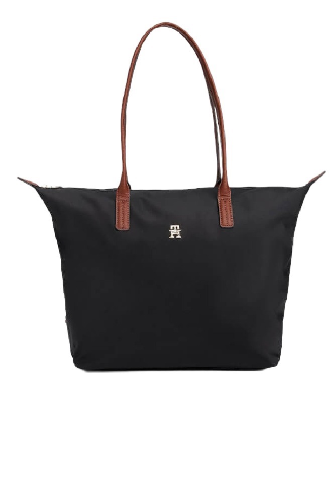 TOMMY HILFIGER POPETTE TOTE ΤΣΑΝΤΑ ΓΥΝΑΙΚΕΙΑ BLACK