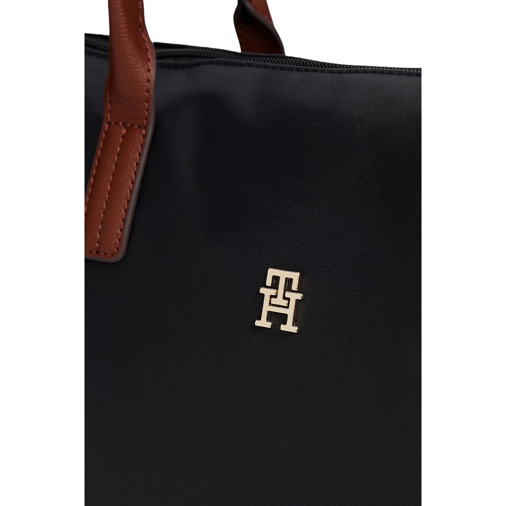 TOMMY HILFIGER POPETTE TOTE ΤΣΑΝΤΑ ΓΥΝΑΙΚΕΙΑ BLACK