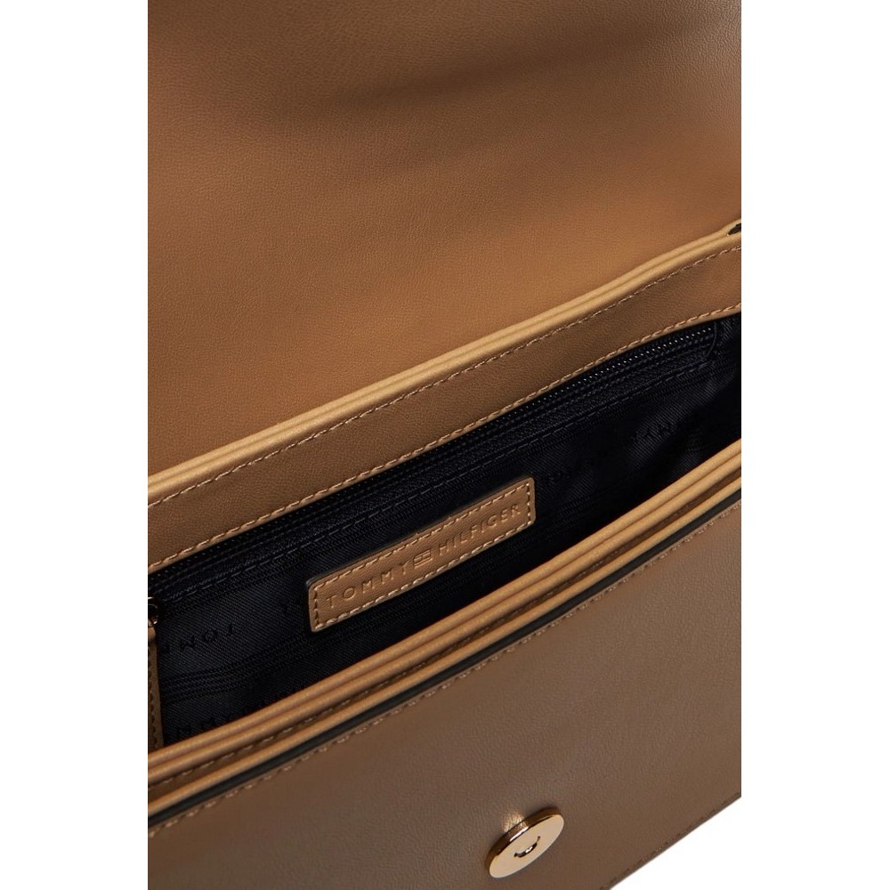TOMMY HILFIGER  LIBRE FLAP CROSSOVER ΤΣΑΝΤΑ ΓΥΝΑΙΚΕΙΑ BROWN