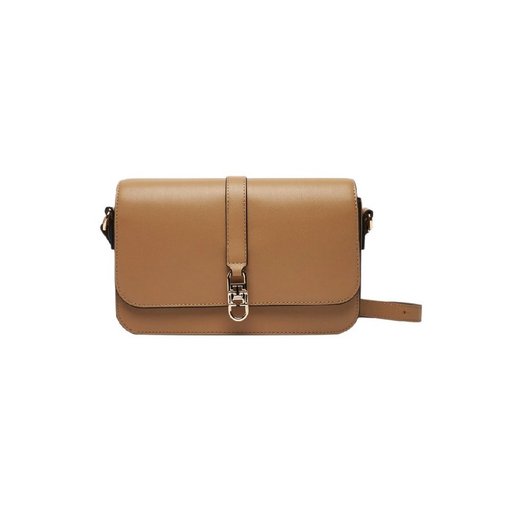 TOMMY HILFIGER  LIBRE FLAP CROSSOVER ΤΣΑΝΤΑ ΓΥΝΑΙΚΕΙΑ BROWN