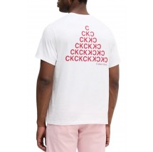 CALVIN KLEIN JEANS 20S CLVN BH PYRMD T-SHIRT ΜΠΛΟΥΖΑ ΑΝΔΡΙΚΗ WHITE