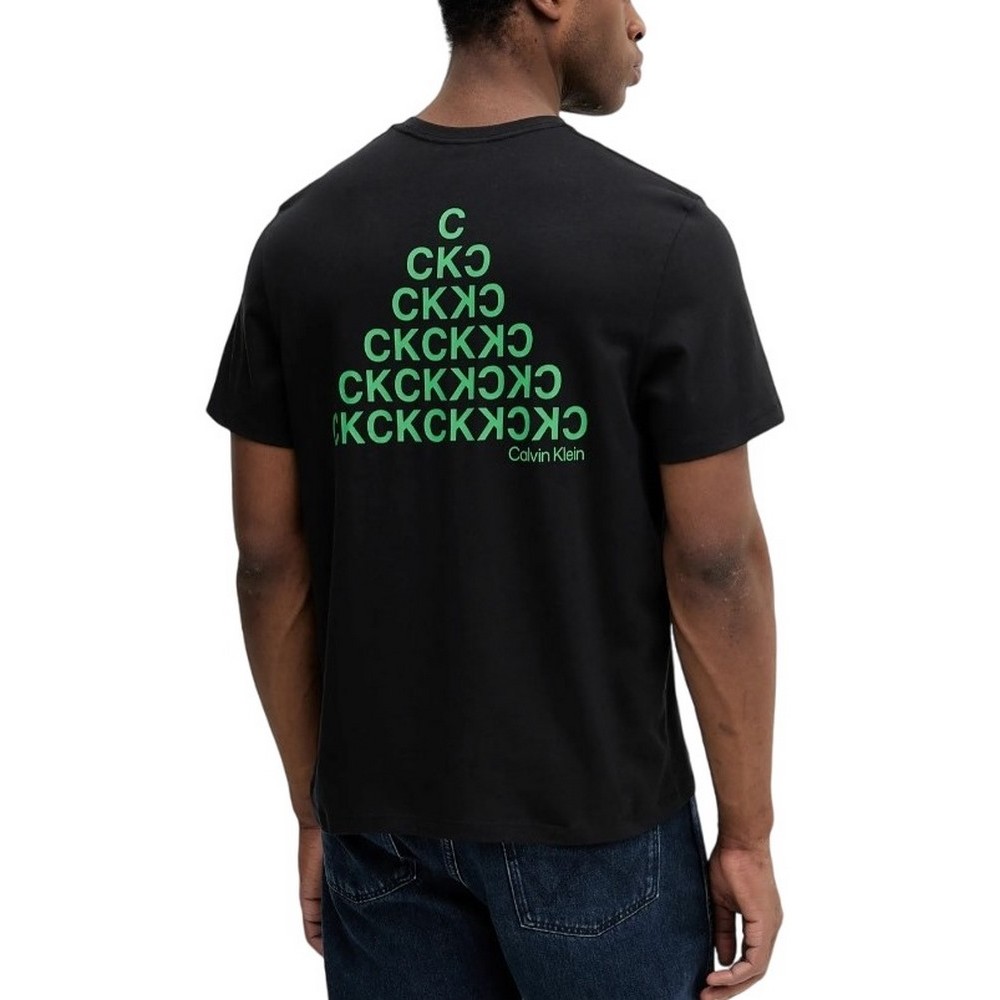 CALVIN KLEIN JEANS 20S CLVN BH PYRMD T-SHIRT ΜΠΛΟΥΖΑ ΑΝΔΡΙΚΗ BLACK