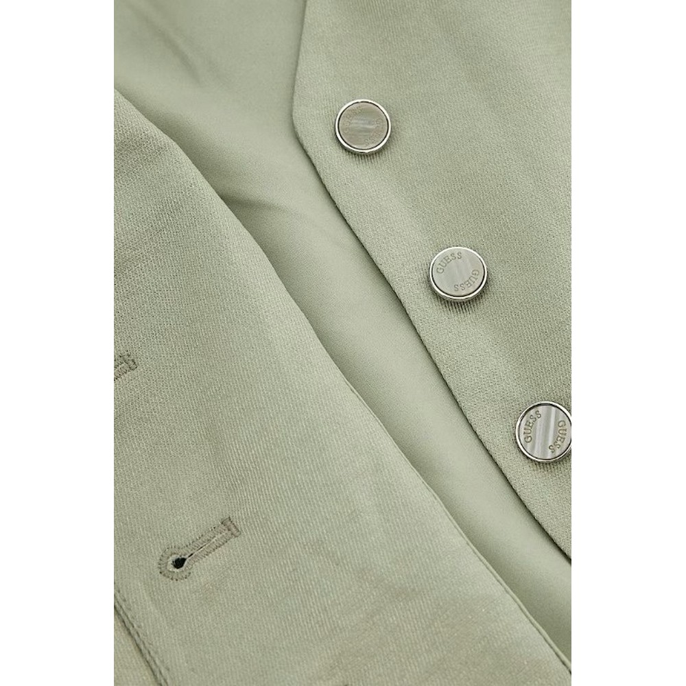 GUESS CAMILLE BUTTONED VEST ΓΙΛΕΚΟ ΓΥΝΑΙΚΕΙΟ GREEN