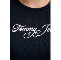 TOMMY JEANS SLIM ESS LOGO 1 RIB TEE EXT ΜΠΛΟΥΖΑ ΓΥΝΑΙΚΕΙΑ DARK NAVY